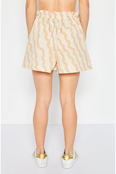 Reebok Women Sportswear Fit Drawstring Training Shorts, Beige