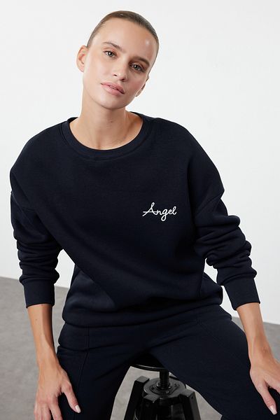 Trendyol Collection Тъмносин суичър от полар от полар - Twoaw25Sw00215