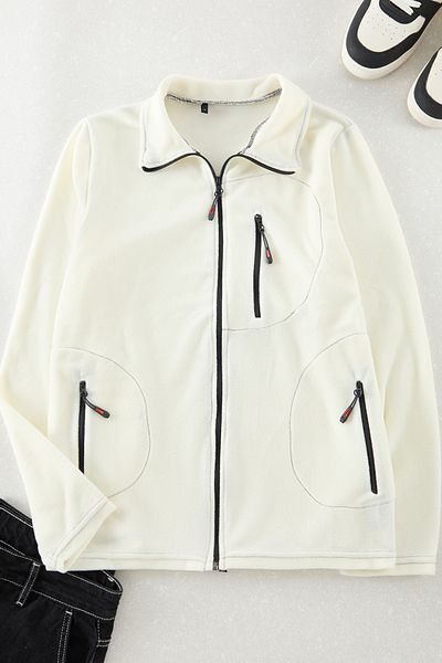 Edit by Trendyol Ανδρικό φούτερ Fleece - Χρώμα πέτρας, Ζεστό, Κανονική εφαρμογή TEDAW25SW00062