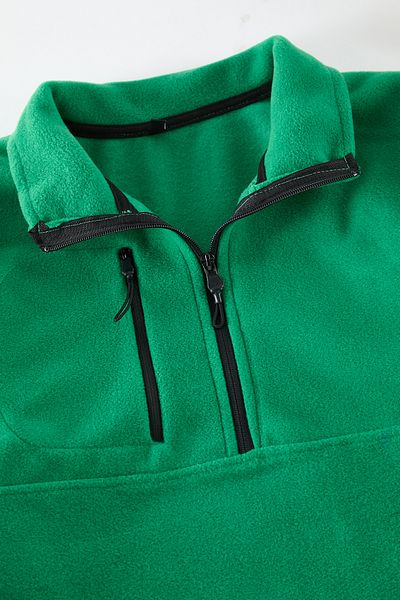 Edit by Trendyol Πράσινο ανδρικό φούτερ Fleece - Ζεστό, πλεκτό TEDAW25SW00060