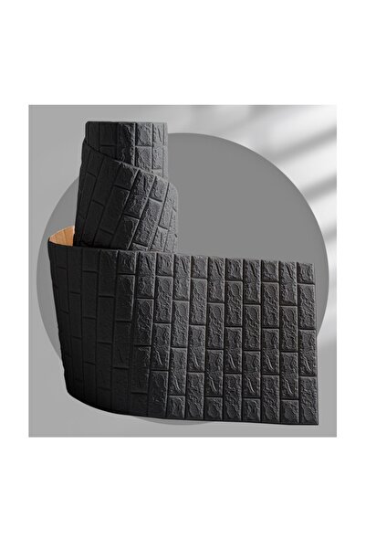 Renkli Duvarlar Kendinden Yapışkanlı Siyah Esnek Köpük Duvar Kağıdı Paneli 3d Salon Ofis Tuğla Desenli