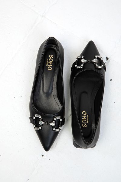SOHO 19733 Modell Schwarze klassische Damenschuhe mit Absatz