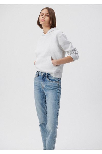 Mavi Hooded Gray Basic Sweatshirt 1611771-80196
