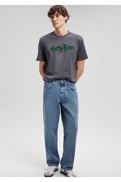 Mavi Harry Potter Printed Anthracite T-Shirt Loose Fit / Loose Relaxed Cut 0611978 -80106