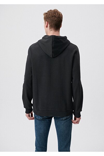 Mavi Kapüşonlu Siyah Sweatshirt 0611577-71379