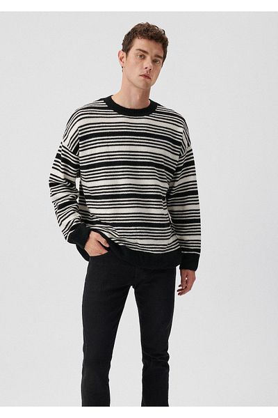 Mavi Striped Black Sweater Oversize / Wide Cut 0710138-900