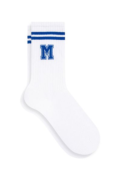 Mavi Weiße Socken mit Logo-Detail 0911108 -620