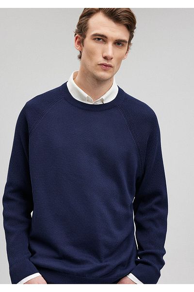 Mavi Γιακά ποδηλάτου Navy Blue πουλόβερ κανονική εφαρμογή / Regular Fit0710213-84371