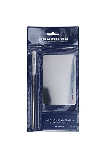Kryolan Make-up Mixing Spatula & Blending Plate Set - Makyaj Karıştırma Seti