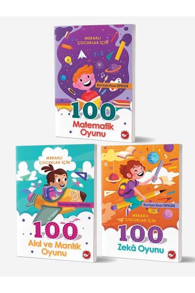 Beyaz Balina Yayınları Meraklı Çocuklar Için 100 Oyun Bilgi Seti - (3 KİTAP)