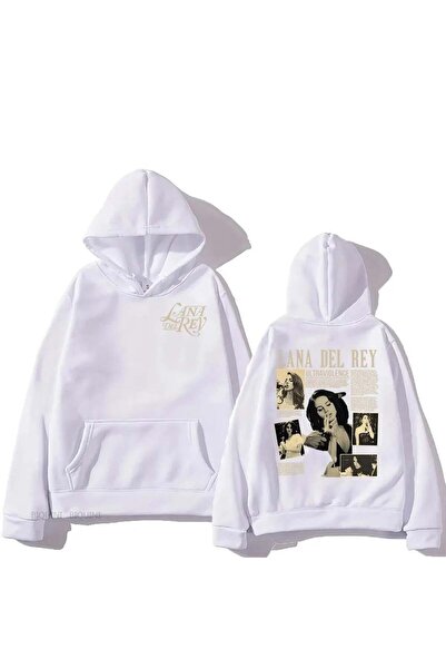 Toum سويت شيرت أبيض بقلنسوة مطبوع من Enya Jewelry Lana Del Rey