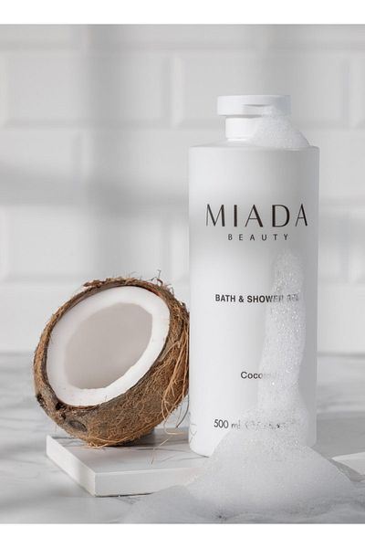 Miada Beauty Coconut Shower Gel - 500ml Revitalizing and Moisturizing Shower Gel