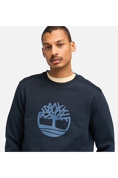 Timberland Суитшърт с лого на дървото Kennebec River, цвят тъмен сапфир