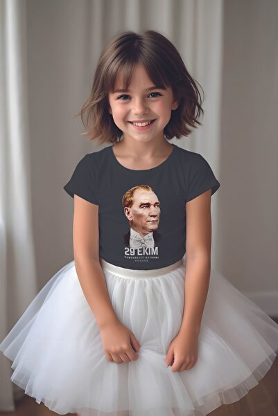 MYADA طقم تي شيرت بتنورة توتو مطبوعة رقميًا بيوم الجمهورية في 29 أكتوبر 22547