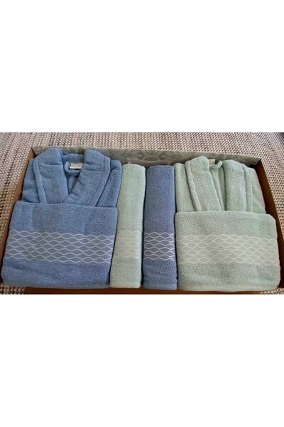 MODALİN ELİF 2' Lİ BORNOZ TAKIMI