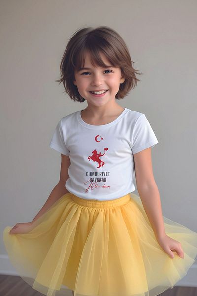 MYADA 29 octombrie Ziua Republicii Set de tricou cu fustă tutu tematică a 101-a aniversare 22552