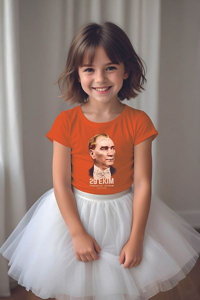 MYADA Digital Printed 29 October Republic Day Themed Tutu Skirt T-Shirt Set 22547