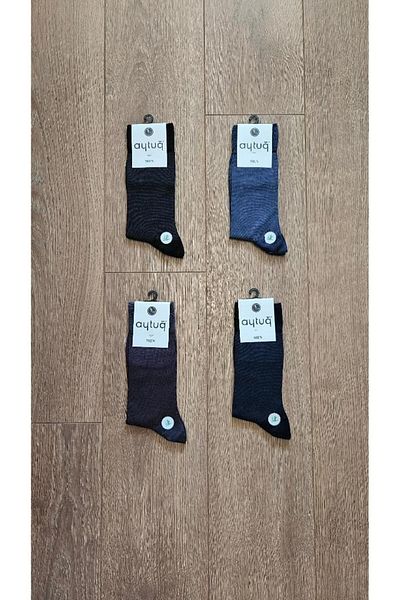 Aytuğ Aytuğ Summer Season 4 Socket ανδρικές κάλτσες - Μαύρο Navy Blue Claret Red Blue 14016