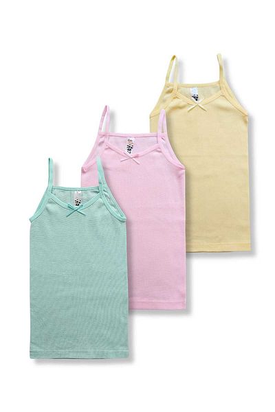 GizaKids 100% Cotton Girl's Undershirt Underwear Set of 3