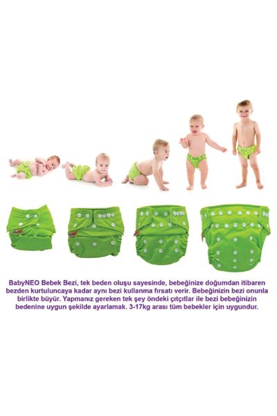 BabyNEO - Yenidoğan Yıkanabilir Bebek Bezi Sızdırmaz Dış Bez Cover - Mavi