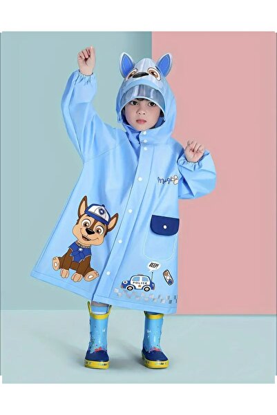 Yasee Dinazor baskılı su geçirmez kapüşonlu yağmurluk