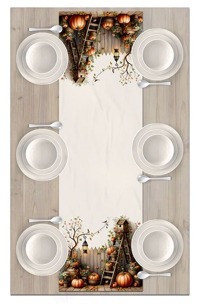 Bertille Home Autumn Series 140X40 cm Digital Printed Runner (Halloween Autumn)