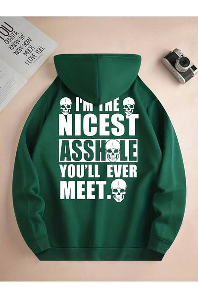 Machetta Χειμερινό φούτερ Unisex Oversize - Skull Printed, 3 κλωστές 100% βαμβάκι, Hoodie με κουκούλα