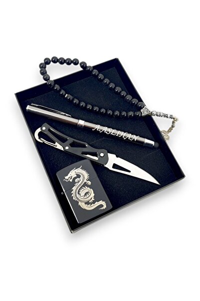 SürLaz Doğum Günü Hediye Seti Touchpen Tükenmez Kalem Ejderha Desenli Çakmak ...