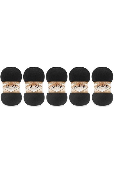 Alize Angora Gold 5 Pack Πλεκτό νήμα - 60 Μαύρο