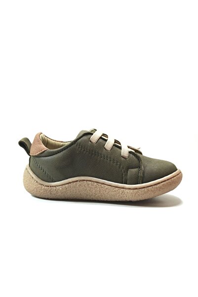 Onlo Ayakkabı Onlo Pafi504 Orthopedic Baby Boy Sneaker - Genuine Leather, Dark Khaki
