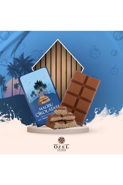 CIKOLATA MALİBU ÇİKOLATASI %75 HİNDİSTAN CEVİZİ EZMELİ-KADAYIFLI-BELÇİKA ÇİKO...