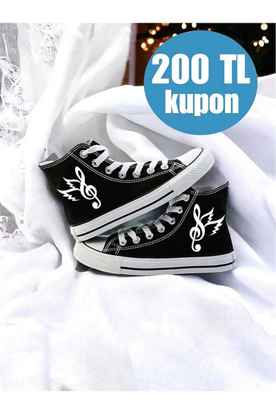 Lideral Note Printed Unisex Convers Sports Sneaker - Casual Comfortable Shoes