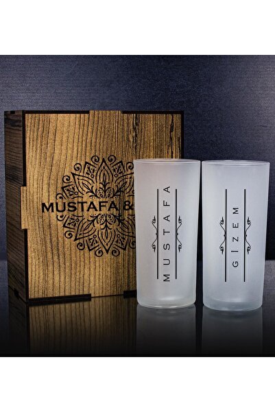 EJOYA Kişiye Özel Kutusunda 2'li Rakı Bardağı Hediye Seti 107134