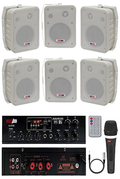 Lastvoice Soft Paket-4 Hoparlör Anfi Mikrofon Mağaza Ses Sistemi