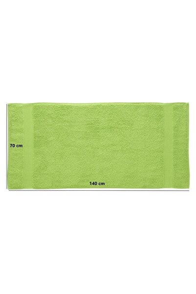 MAURAHOME Tomurcuk %100 Pamuk 3'lü Banyo Havlu Seti | 70x140 Cm | Yeşil