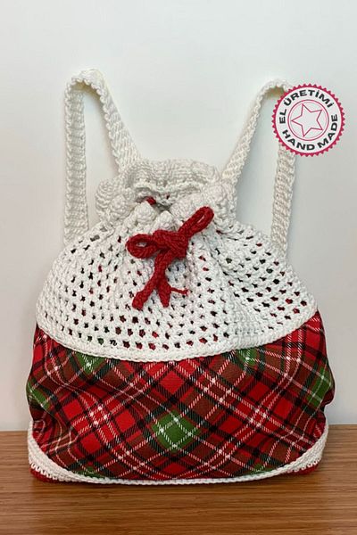 Uretti - Banu 4978 Handmade Macrame Rope Red Backpack