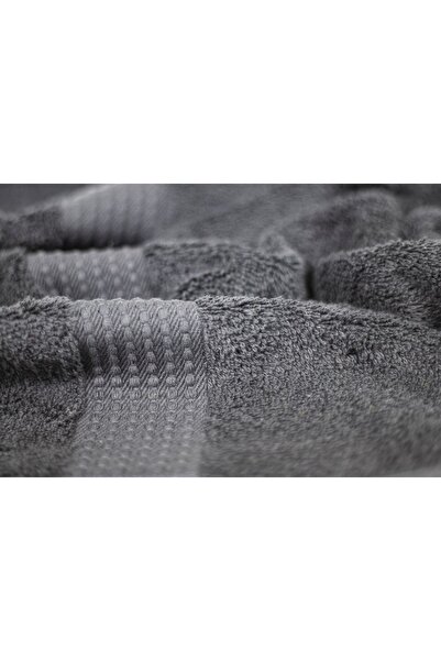 MAURAHOME Tomurcuk %100 Pamuk 6'lı Banyo Ve El Havlu Seti | 2'li 70x140cm Ve 4'lü 50x100cm | Antrasit