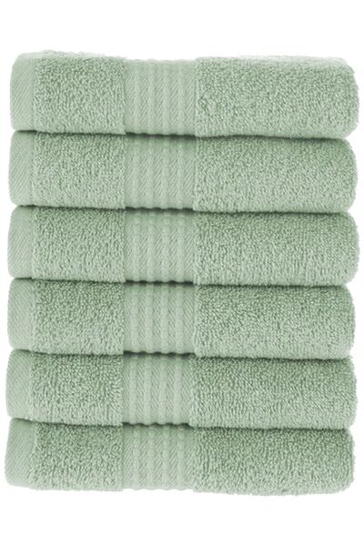 MAURAHOME Tomurcuk %100 Pamuk 6'lı Mutfak Havlusu | 30x50 Cm | Buz Yeşili
