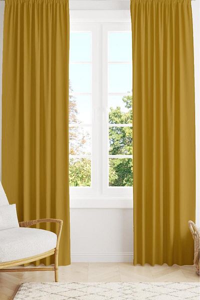 Miabella Home Single Wing Blackout Sunshade - Dimming Background, Light Proof, Extrafor Gathered and Cornice