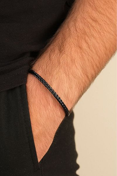 Jack Ferrero Steel / Leather - Original Men's Bracelet