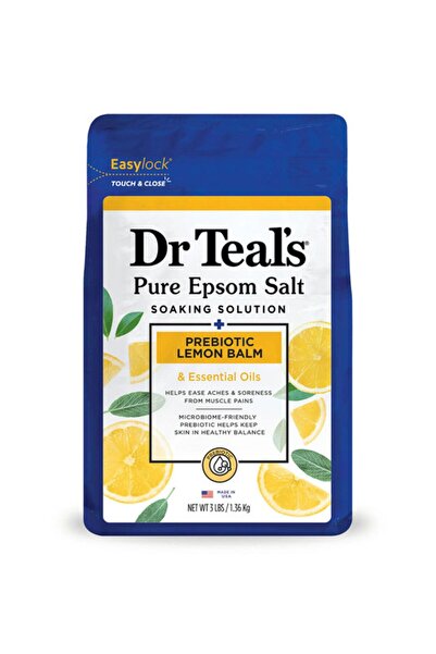 Dr Teals محلول نقع ملح إبسوم من دكتور تيلز مع بلسم الليمون البريبايوتيك 1.36 كجم