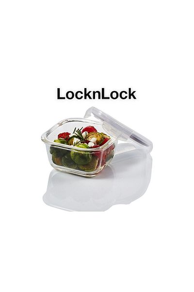 locknlock 300ml Oven Glass Square Container – Durable, Microwave Safe Food Storage Solution