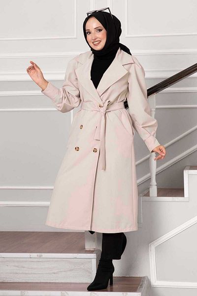EBRUTESETTÜR Balloon Sleeve Waterproof Trench