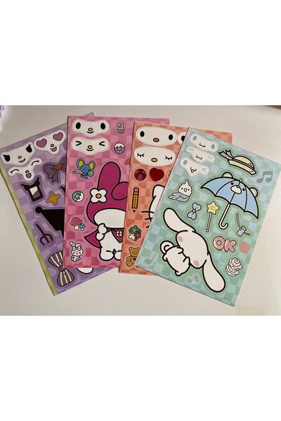 SANRIO 4 Adet , Karakterli Kıyafet Giydirme Sticker Seti Melody, Hello Kitty ...