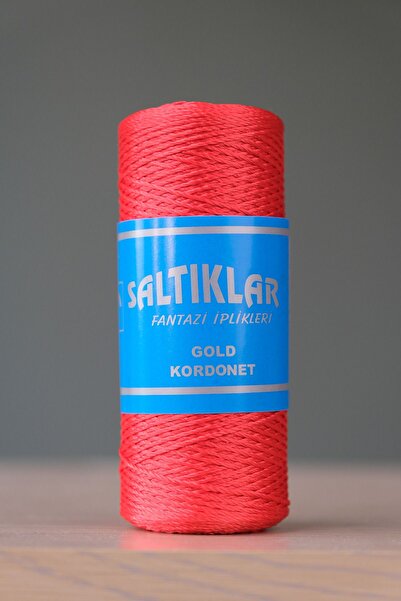 SALTIKLAR Kordonet Örgü Nakış Ve Dantel Ipi Kordonet Ip 100gram/300metre Kırmızı-25