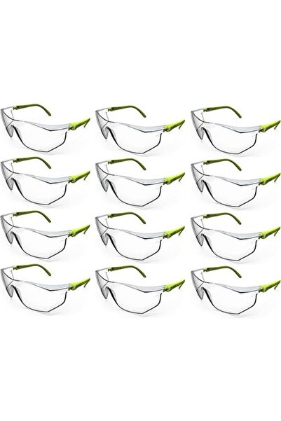 NEİKO نظارات مختبرية واقية من الزجاج الأبيض، شفافة، 12 قطعة