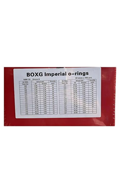 MGK HİDROLİK & ENDÜSTRİYEL MGK ORİNG SETİ NBR-70 SHORE A 30 SİZE 382ADET