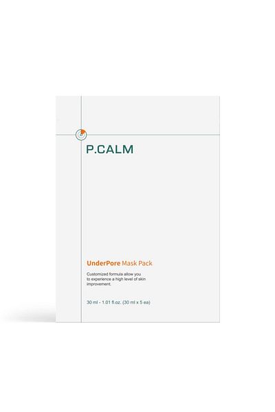 P Calm P.Calm Underpore Mask Pack - 5 Pack Brightening, Calming and Anti-Blackhead Face Mask