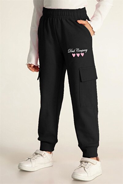 Dmb Pantaloni de sport negri pentru fete - M9593