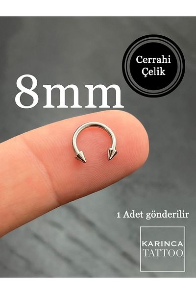 Karınca Piercing 8mm Ring Spike Snug Daith Smiley Lip Snake Bites Eyebrow Ear Septum Tragus Forward Helix Piercing